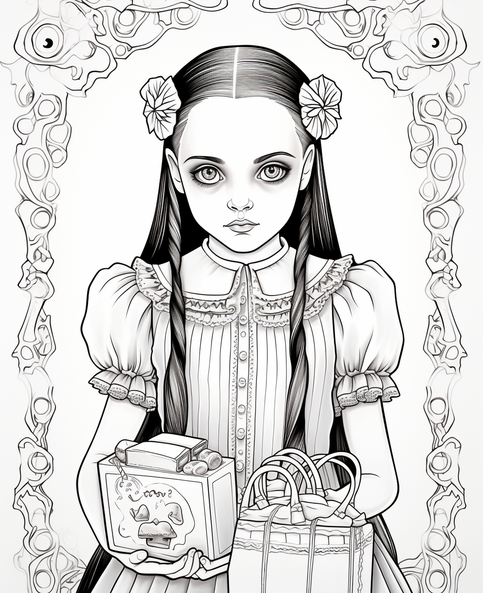 Halloween Special: Wednesday Addams | Sweet Coloring Delight! - Free ...